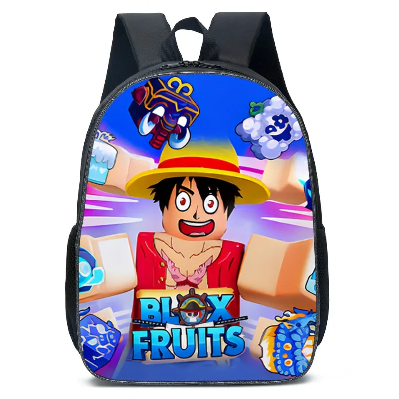 ROBLOX Blox Fruits Primary School Bag Children\'s Cartoon Backpack Backpack Kawaii Cartoon School Bag Mochila