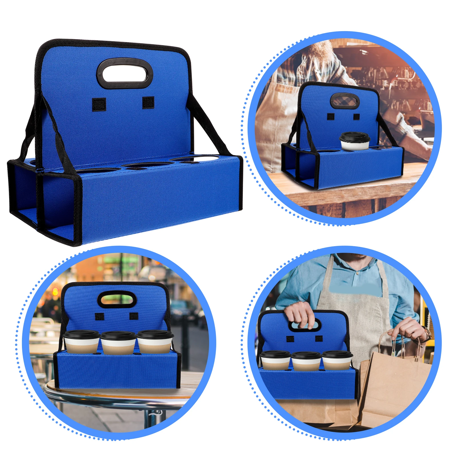 

Foldable Cup Holder Reusable Coffee Carrier Portable Drink Takeout Carrier Large Capacity Drink Holder for Take Out