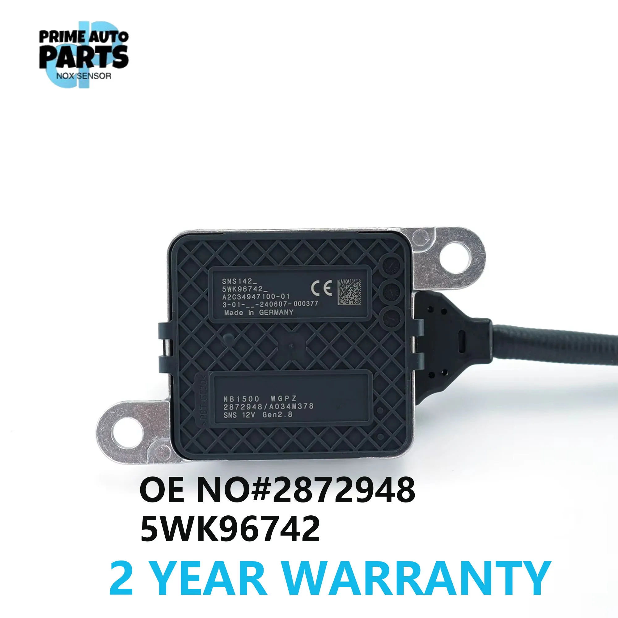 

5WK96742 2872948 New Nitrogen Oxygen NOx Sensor 5WK9 6742 For Cummins ISX QSX Engines 11.9L 15L ISX15 2013-2018 1 sold