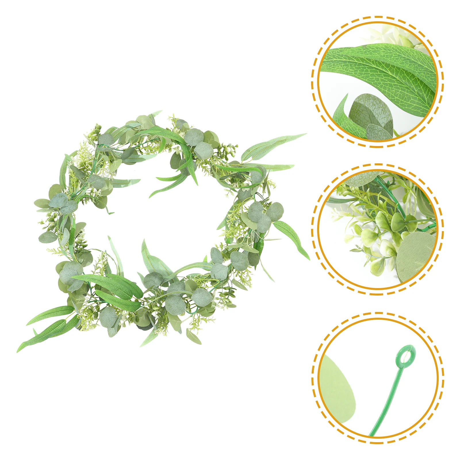 

Artificial Eucalyptus Vine Fake Green Leaves Decorative Wedding Party Garland Hanging Faux Vine Plant Home Garden Festival Decor