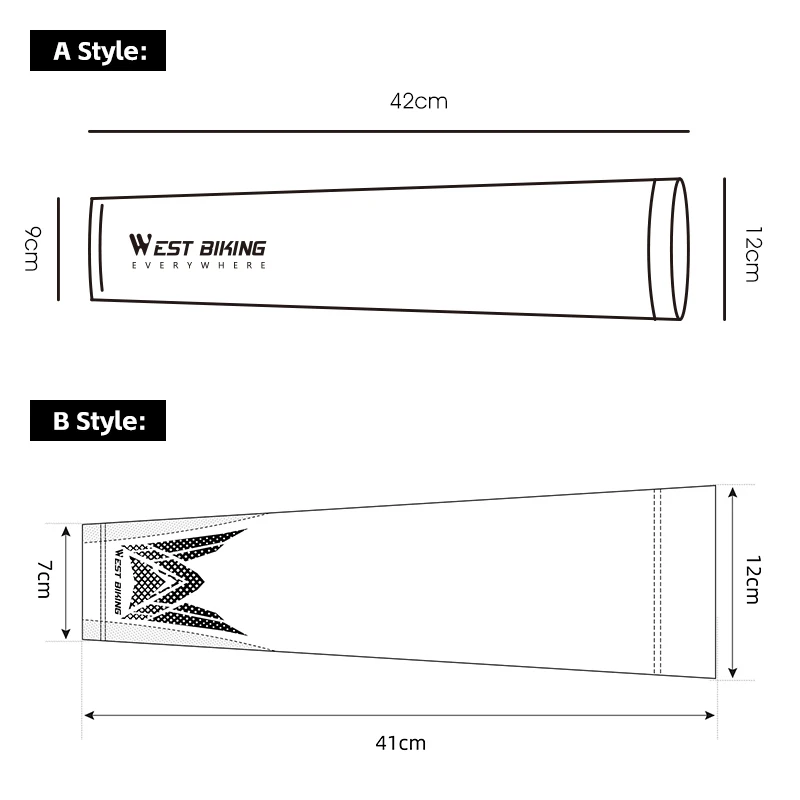 WEST BIKING Manicotti da ciclismo in seta di ghiaccio Protezione UV traspirante Protezione per il braccio Sport all'aria aperta Fitness Pesca Attrezzatura da ciclismo