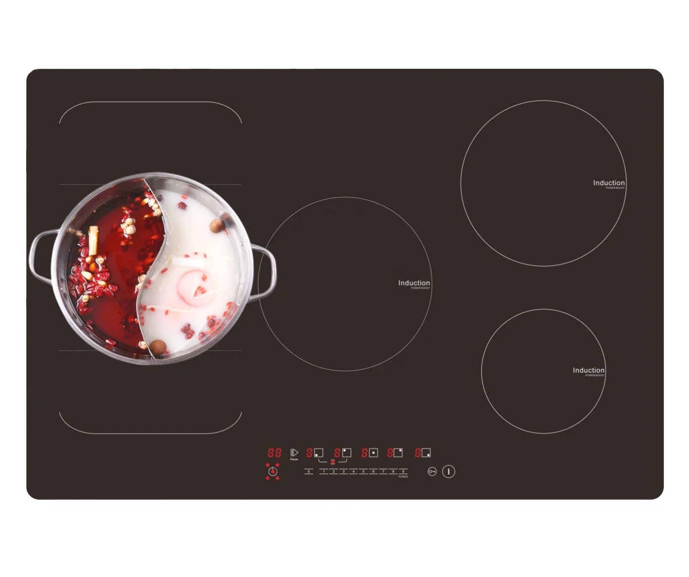 طباخ التعريفي المبيعات الساخنة عالية الطاقة 5 الموقد أجهزة المطبخ سعر المصنع موقد المدمج في طباخ التعريفي الهولندية #1