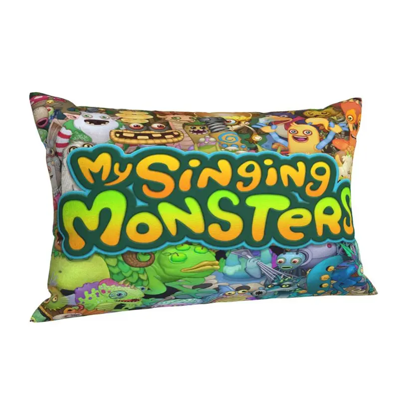 Custom My Singing Monsters Video Game Velvet Cute Throw Pillow Cases Rectangle