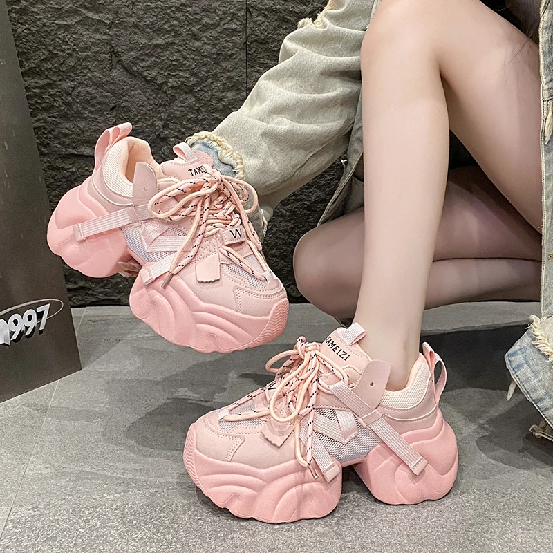 Classic Sneakers Women Autumn Fashion Chunky Women Shoes Breathable Sneakers Tenis Feminino Trainers Zapatillas Mujer 8CM