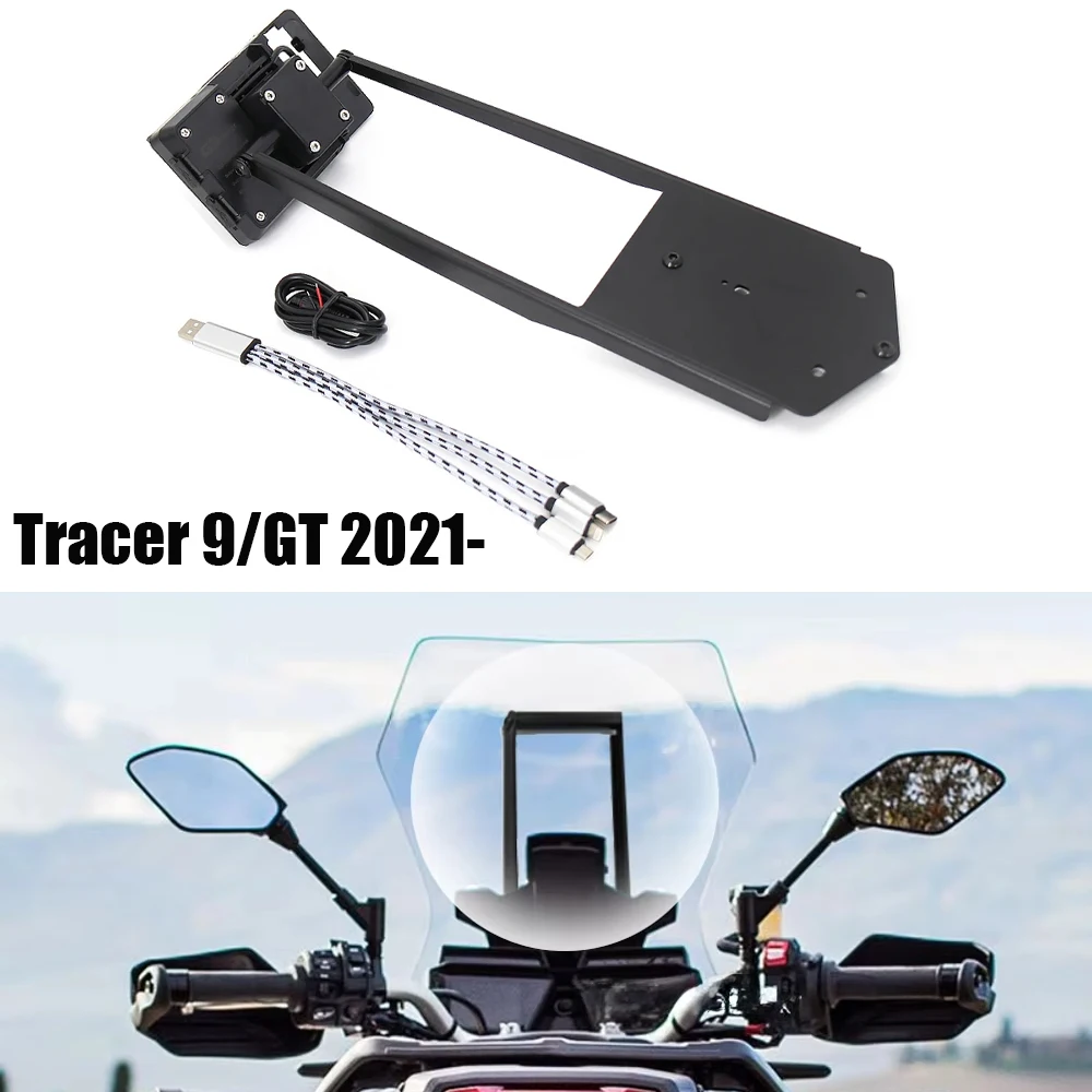 

Motorcycle Accessories Front Phone Stand Holder Phone GPS Navigaton Plate Bracket TRACER 9 / 900 GT 2021-