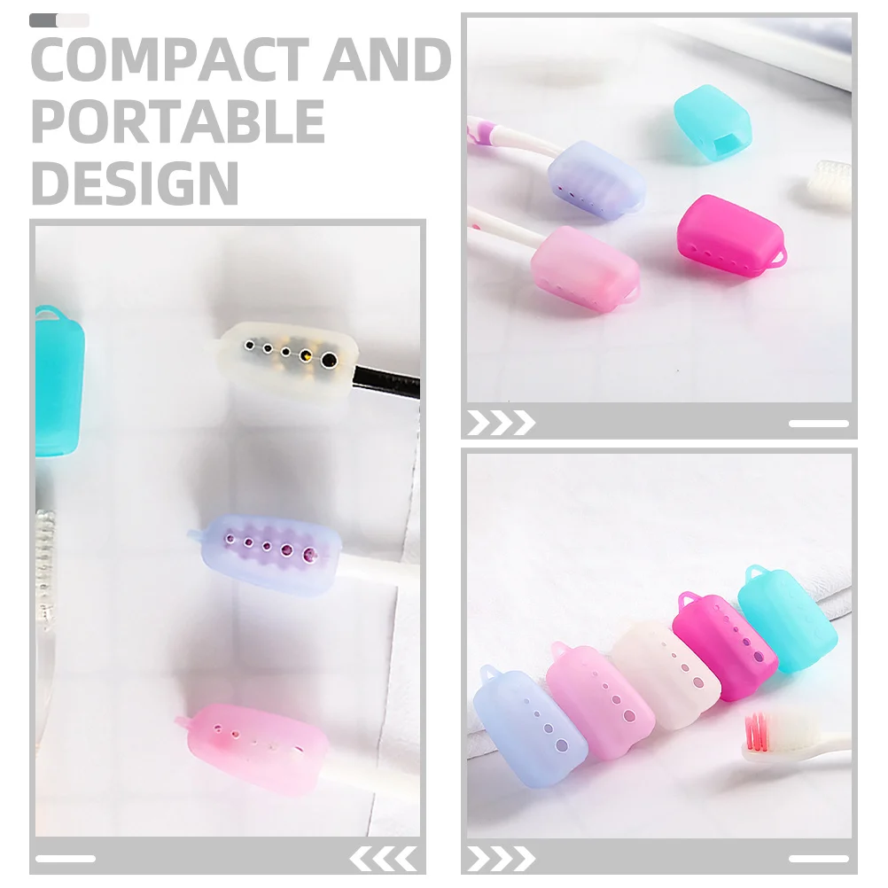

8Pcs Toothbrush Head Covers Portable Silicone Caps for Travel and Home Use Compatible with Most Electric Toothbrush Heads