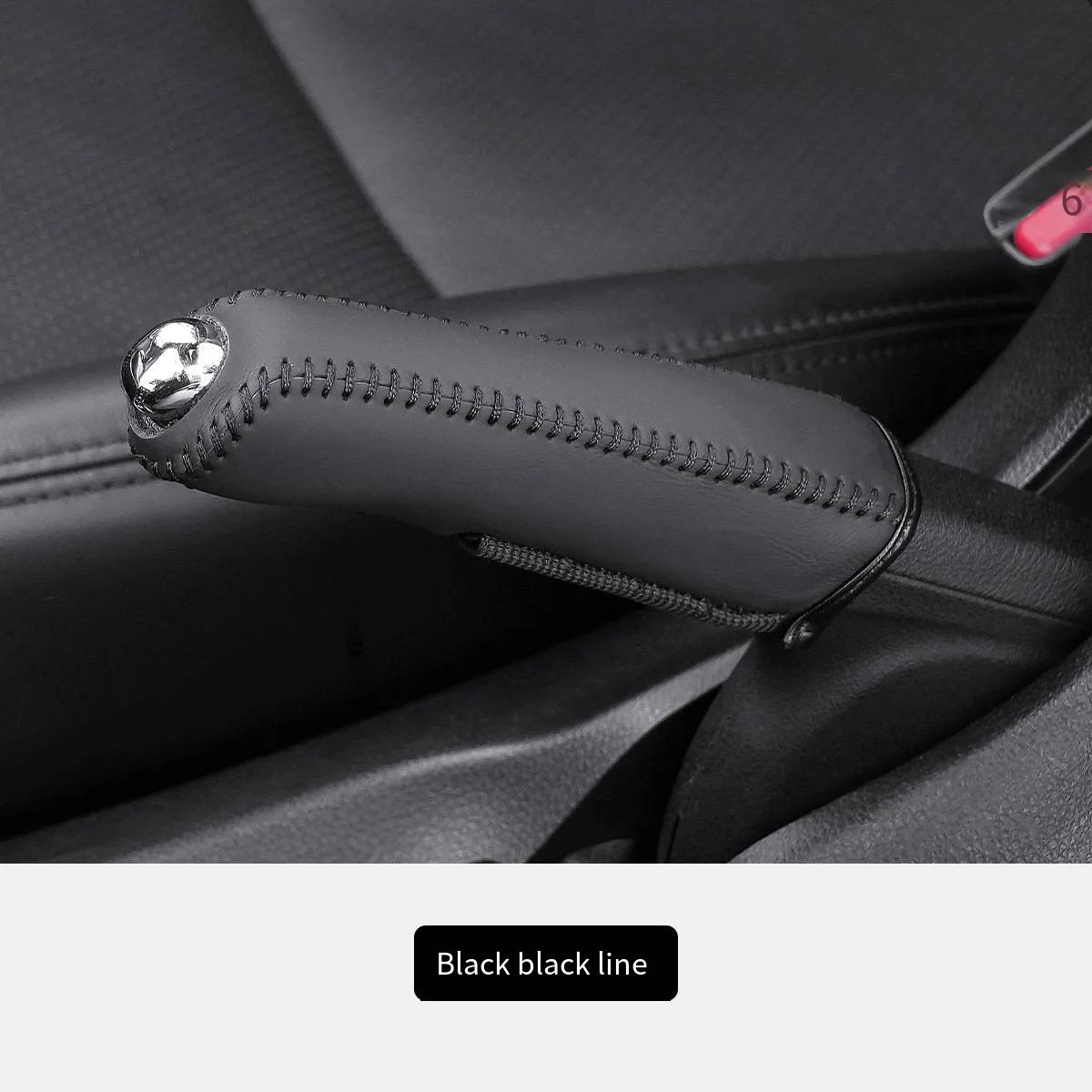 New Car Handbrake Cover PU Leather Anti-slip Car Hand Brake Sleeve Portable Handbrake Grip Cover Universal Car Accessories