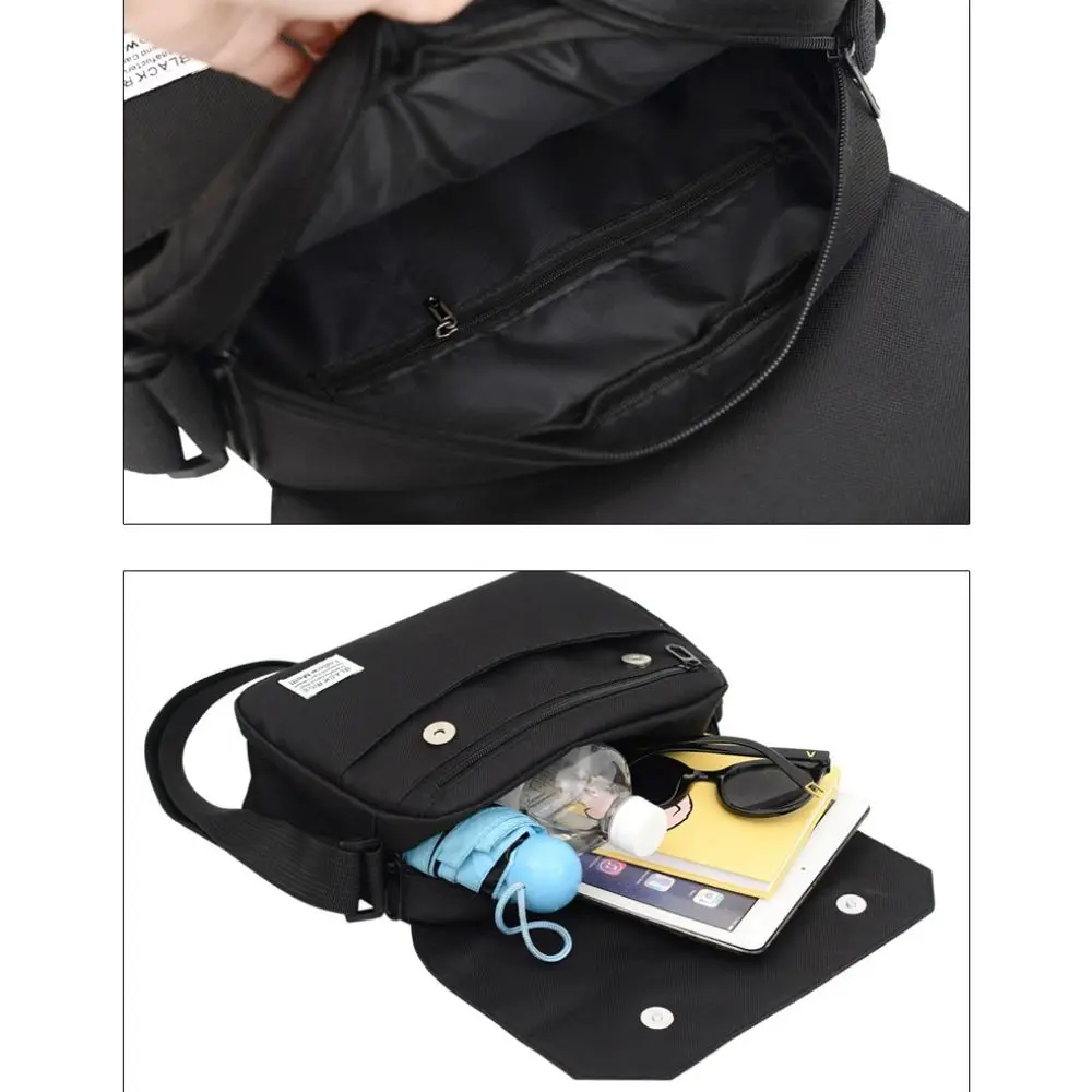 Men Small Oxford Shoulder Messenger Bags Solid Leisure Satchels Crossbody Fashion Street Bags for Male Cross Body Casual