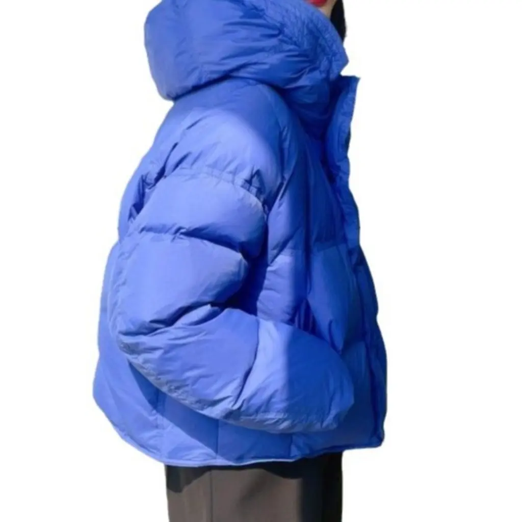 

Women's Fashionable Hooded Cotton Outwear Short Thickened Warm Light Bread Winter Trendy Top for