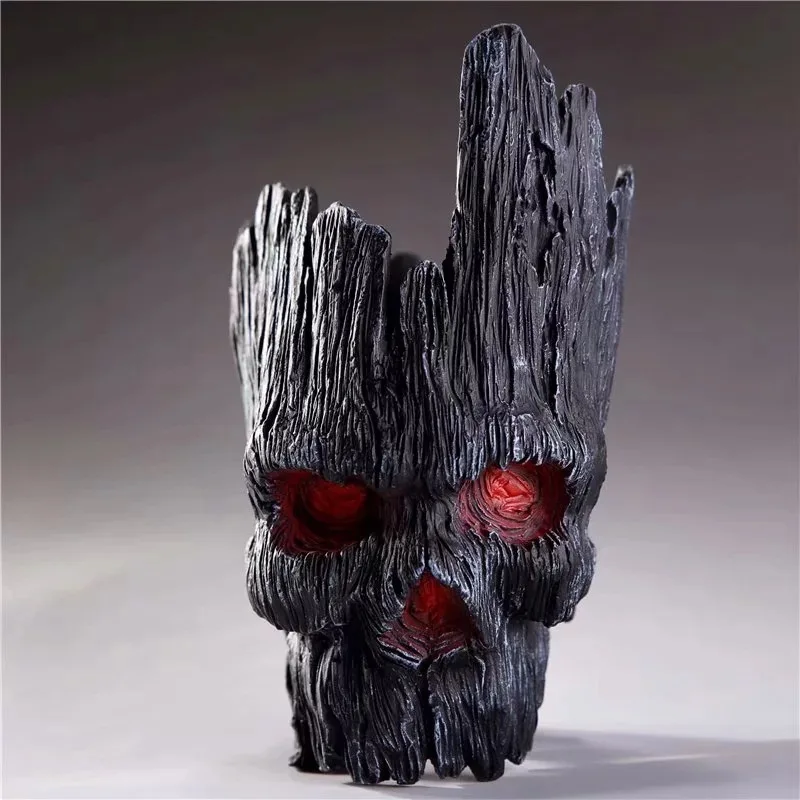 Marvel Avengers Galaxy Guardians Skull Flower Pot Tree Groot Desktop Ornaments Decoration Figure