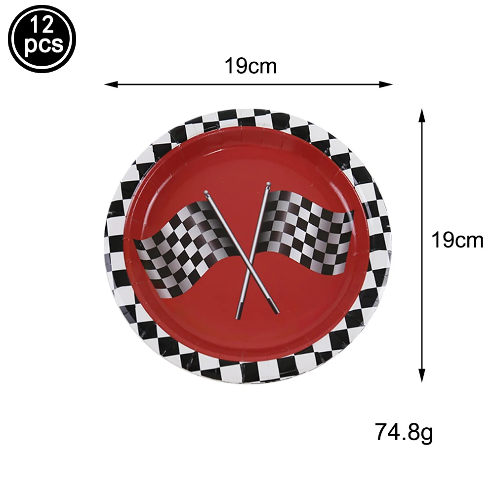 Samochód wyścigowy dekoracje na przyjęcie jednorazowe samochód wyścigowy talerze na imprezę urodzinowe kubki serwetki samochody akcesoria z motywem