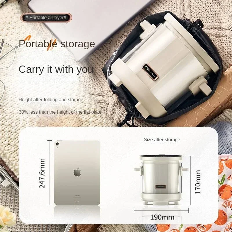 Mini Air Fryer 220V 1.8L Capacity Visual Transparent Glass Small for One Person фритюрница friteuse à air  freidora de aire