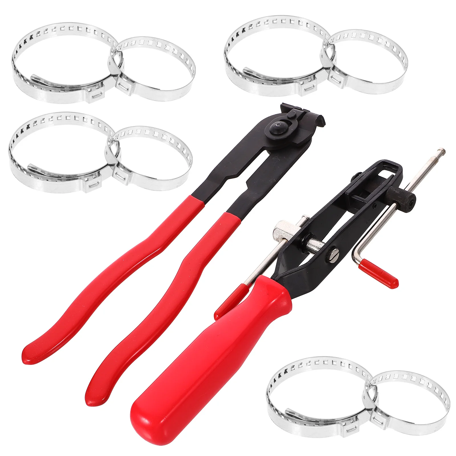 

10 pcs Ball Cage Removal Tool Hose Clamps Assorted Sizes Repair Kit Boot Clamp Pliers Automobile Collar Pliers Car Supply