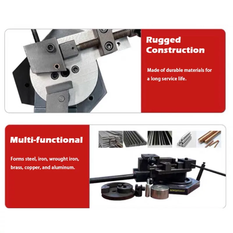 SBG-40 Industrial Multifunctional Bending Machine Portable Flat Square Round Steel Bending Equipment