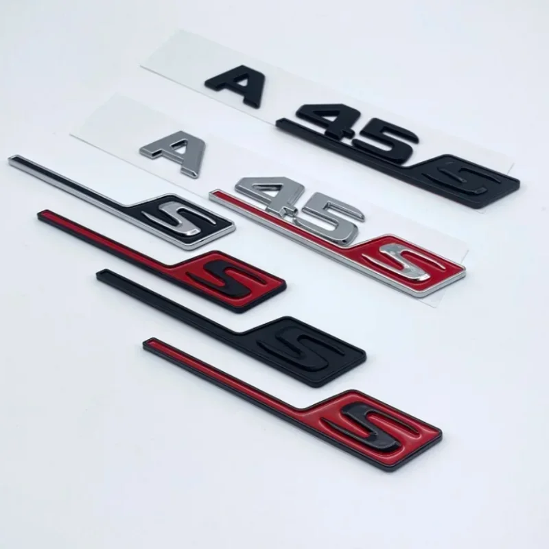 ثلاثية الأبعاد ABS كروم أسود شعار A35S A45S شعار رسائل شارة ملصق سيارة لمرسيدس بنز A45S AMG W176 W177 اكسسوارات ​