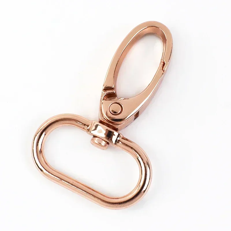 Meetee 10 Stück 16-38mm Taschenriemen-Haken Metall-Drehkarabiner DIY Gurtband-Schnapphaken Karabinerhaken Schlüsselanhänger Zubehör