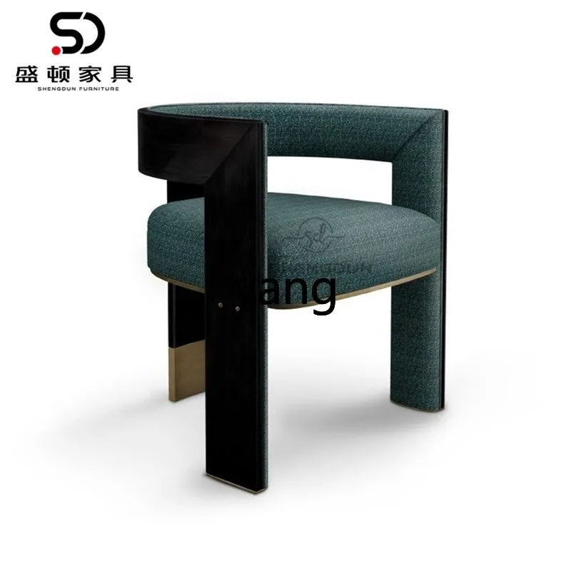 LTT Simple Modern Reception Fashion Negotiation Chair Household High-end Solid Wood Restaurant Dining Chair