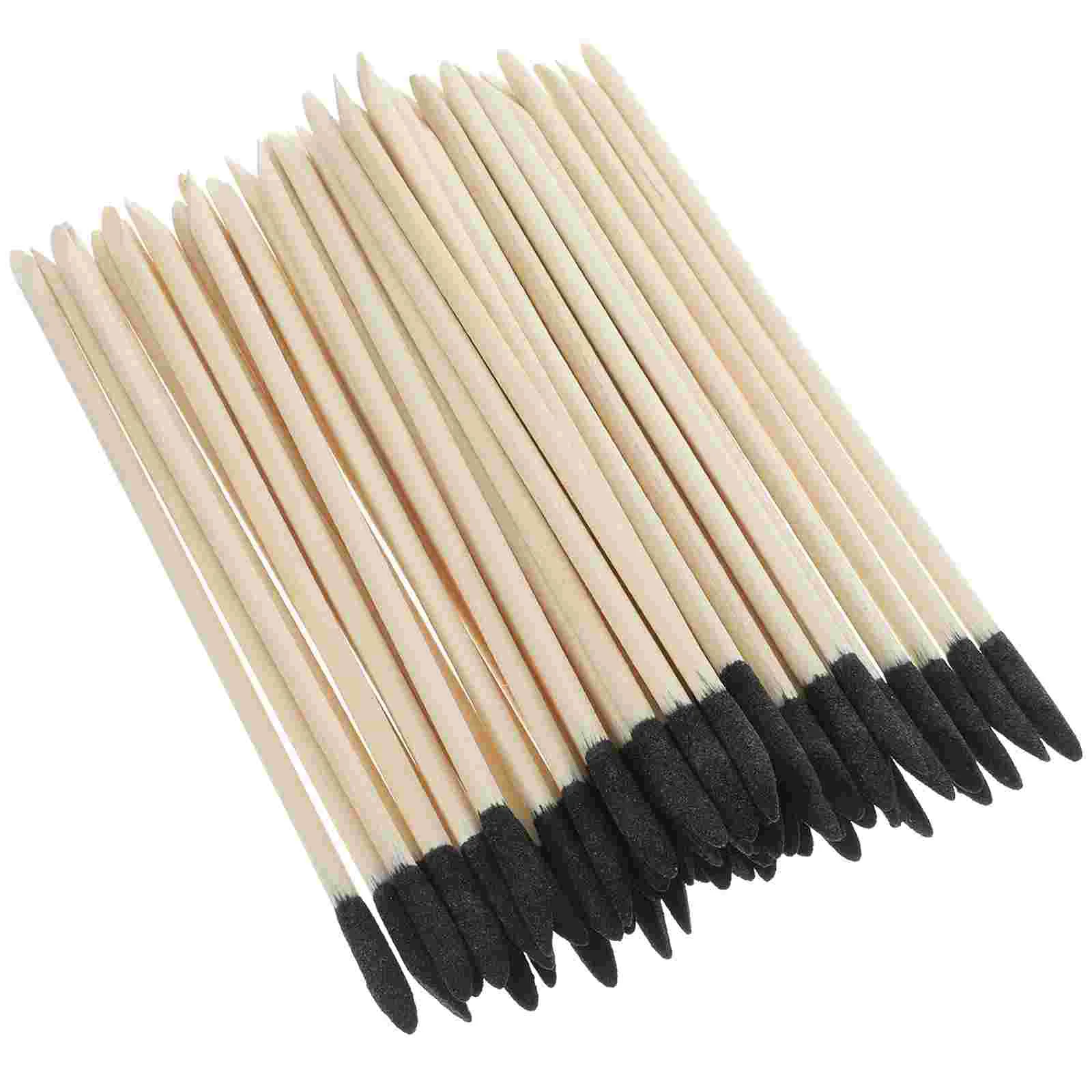 50 Pcs Fine Detail Sanding Stick Wooden Model Plastic 50pcs Polishing Sticks Sandpaper Tool Craft Sponge Small