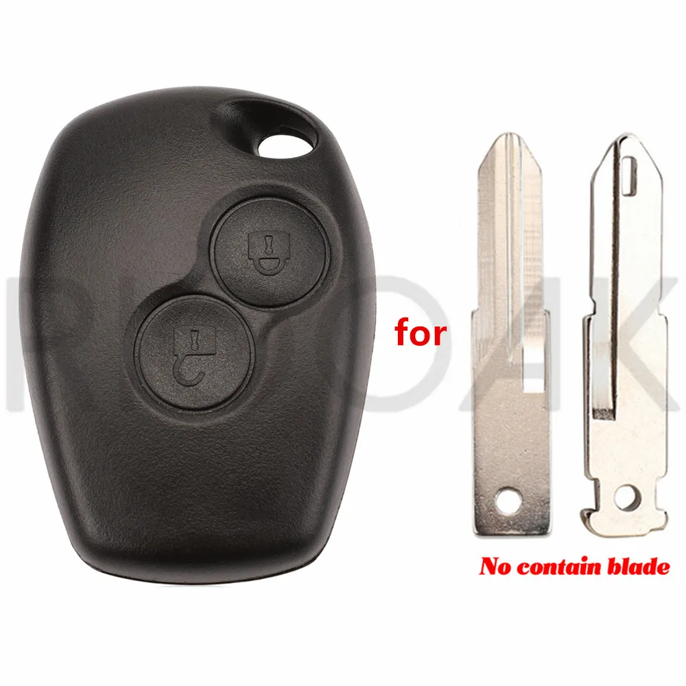 2/3 ปุ่ม Key Shell สําหรับ Renault Megane Modus Espace Laguna Duster Logan DACIA Sandero Fluence Clio Kangoo ไม่มีใบมีด