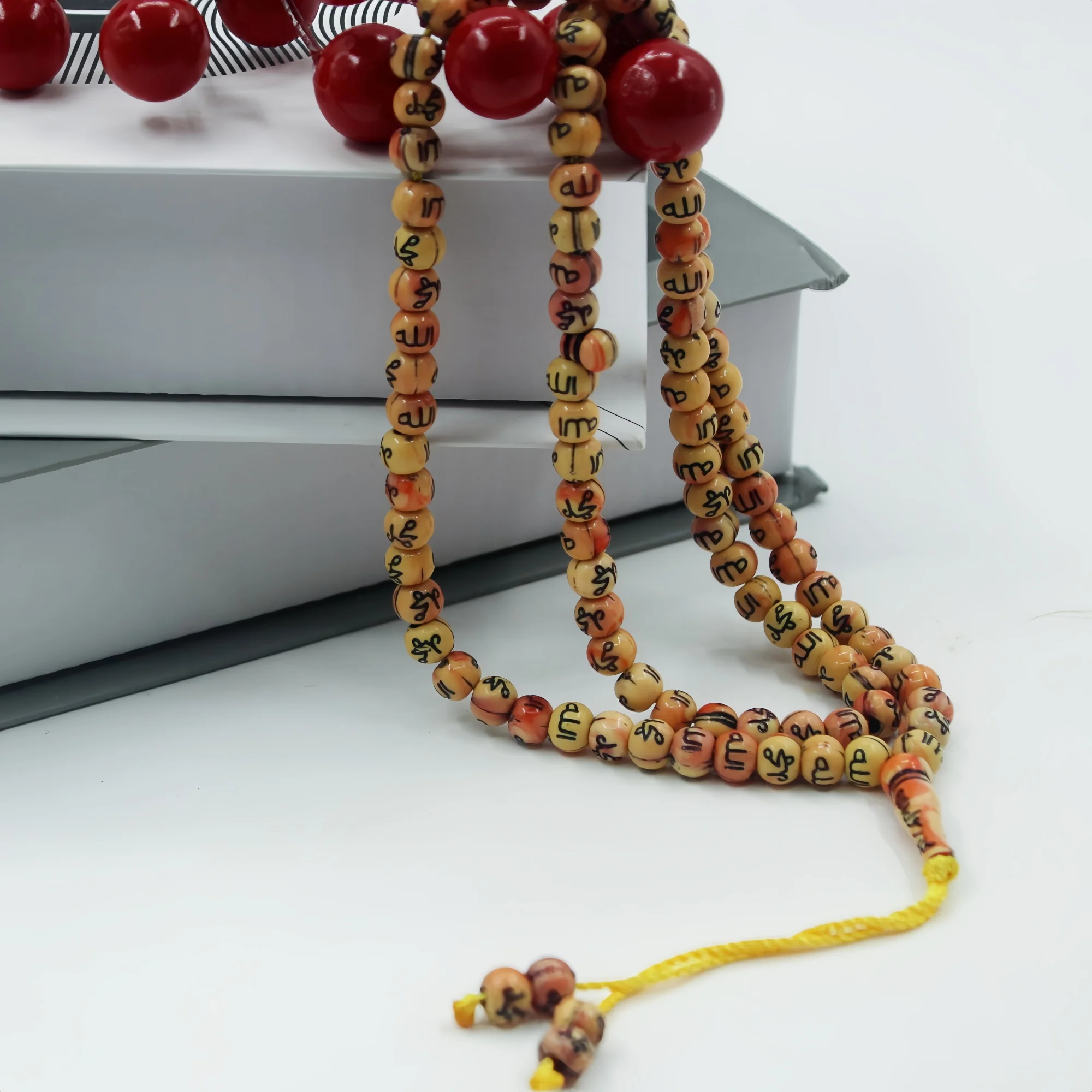 99 Islamic Tasbih Rosary Beads with Allah & Muhammad Names Engraved Muslim Prayer Beads Ramadan Eid Mubarak Gift view 3