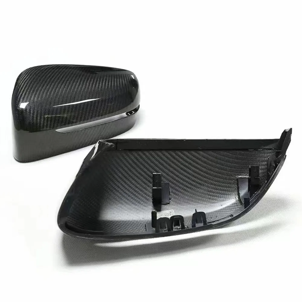 2 قطعة ألياف الكربون الجانب مرآة الرؤية الخلفية غطاء لسيارات BMW 3 5 7 G11 G20 G21 330i 330d 340i G30 G31 530d 530i 520d 525i G32 2019 2020 #3