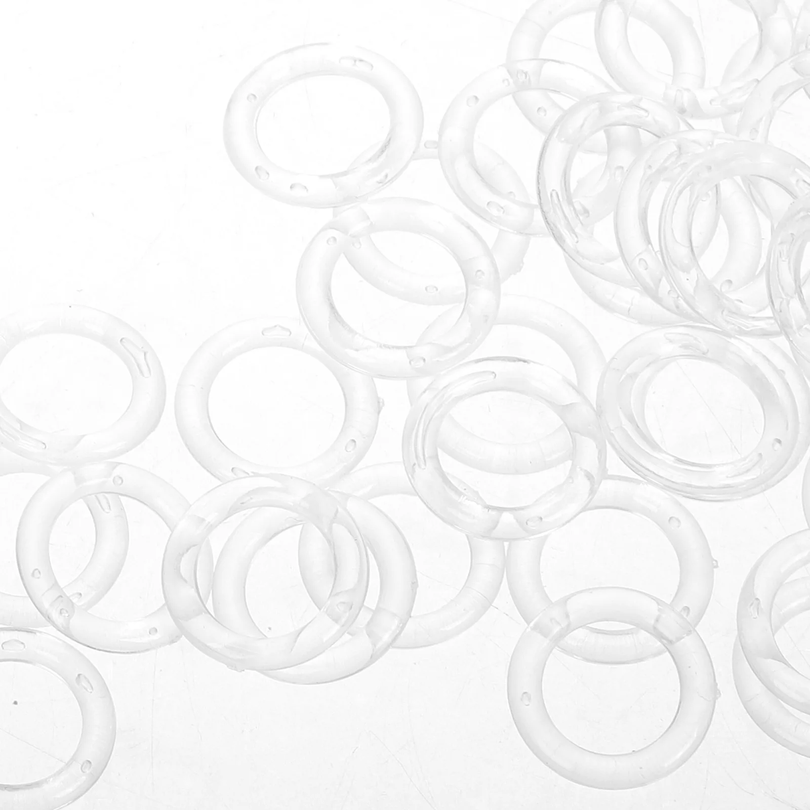 100 Pcs Transparent Curtain Rings Clear Plastic Roman Ring Accessories for Blinds Decorations Shower Circle Drapery Slider