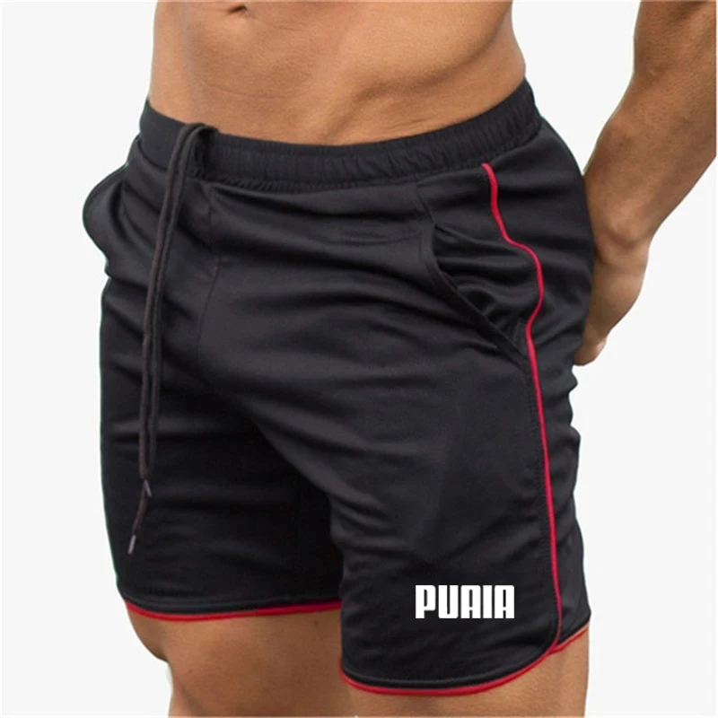 NEW PUAIA Summer Running Shorts Men Sports Jogging Fitness Shorts Quick Dry Mens Gym Men Shorts Sport gyms Short Pants men