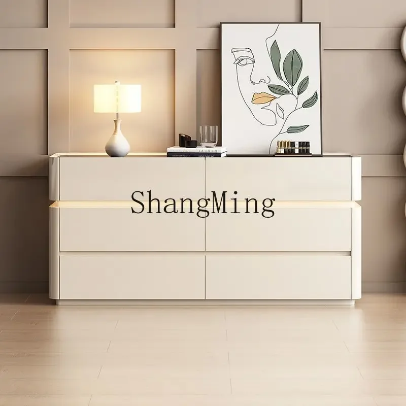 

FG bedroom storage living room wall integrated locker light luxury high-end paint cabinet