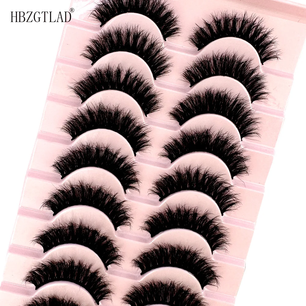 NEW 10 Pairs 100% Real Fake Mink Eyelashes 3D Natural False Eyelashes 3D Mink Lashes Soft Eyelash Extension Makeup Kit Cilios H1