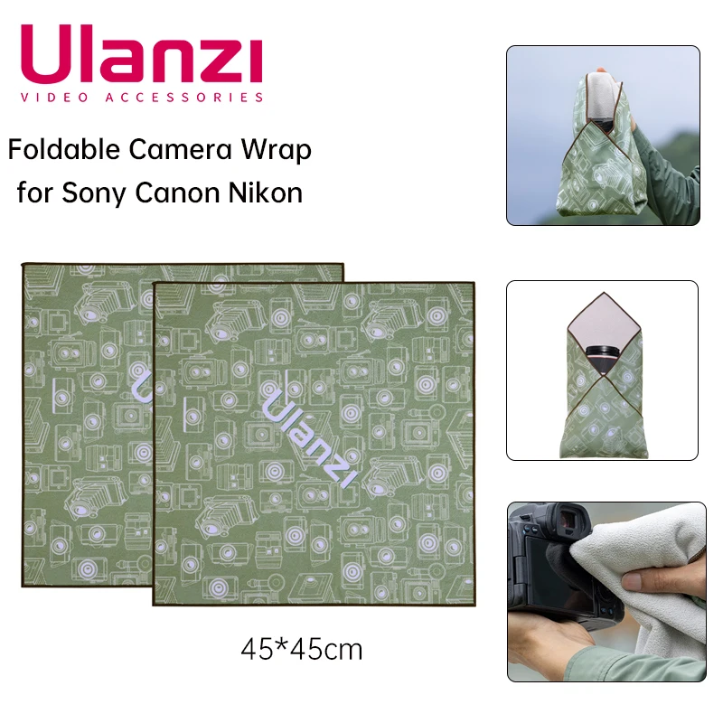 Ulanzi CO20 Universal Printed Foldable Camera Wrap Cloth for Sony Canon Nikon DSLR Smartphone Protective Case Lens Cover