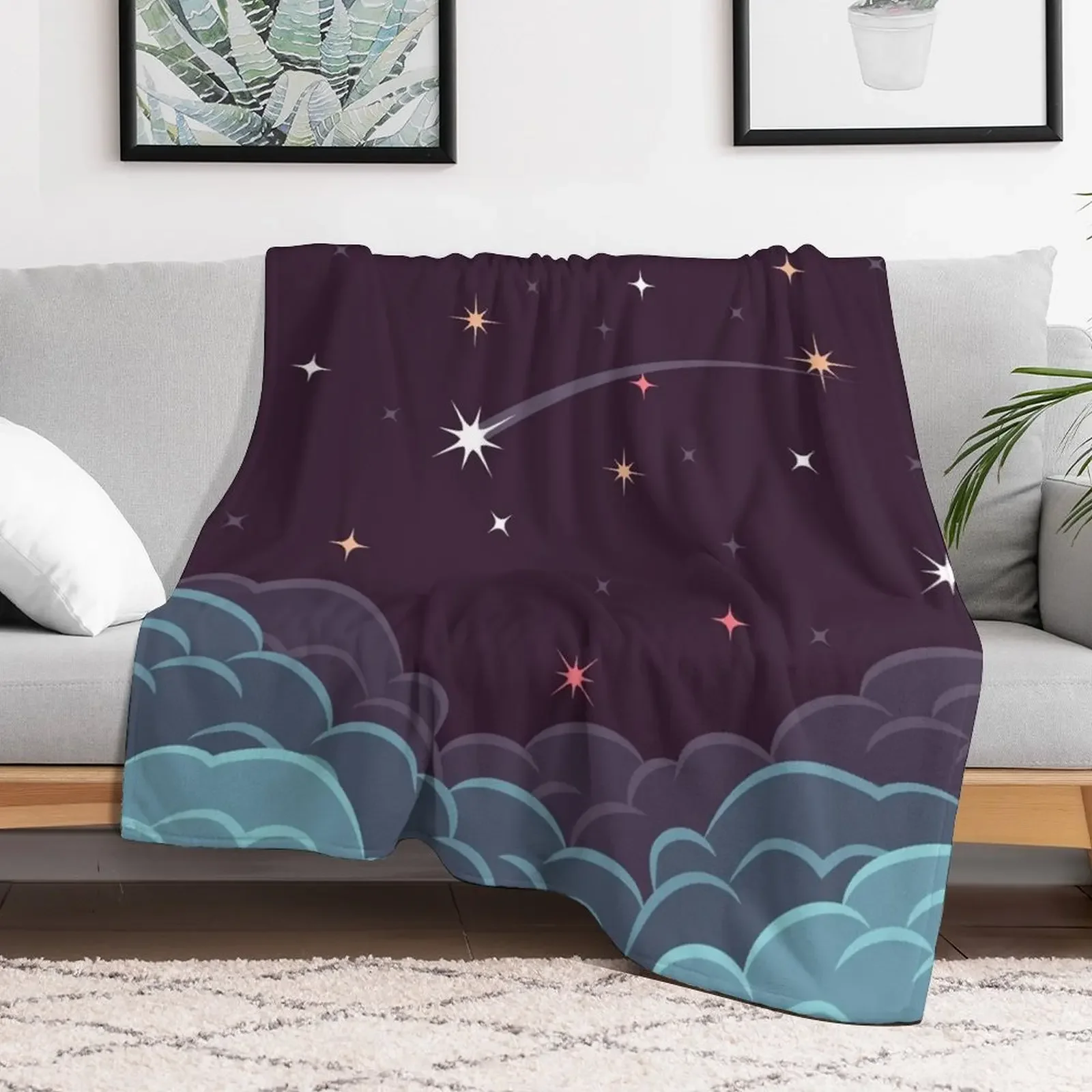 Falling Star Throw Blanket for babies Nap Cute Plaid Retros Blankets