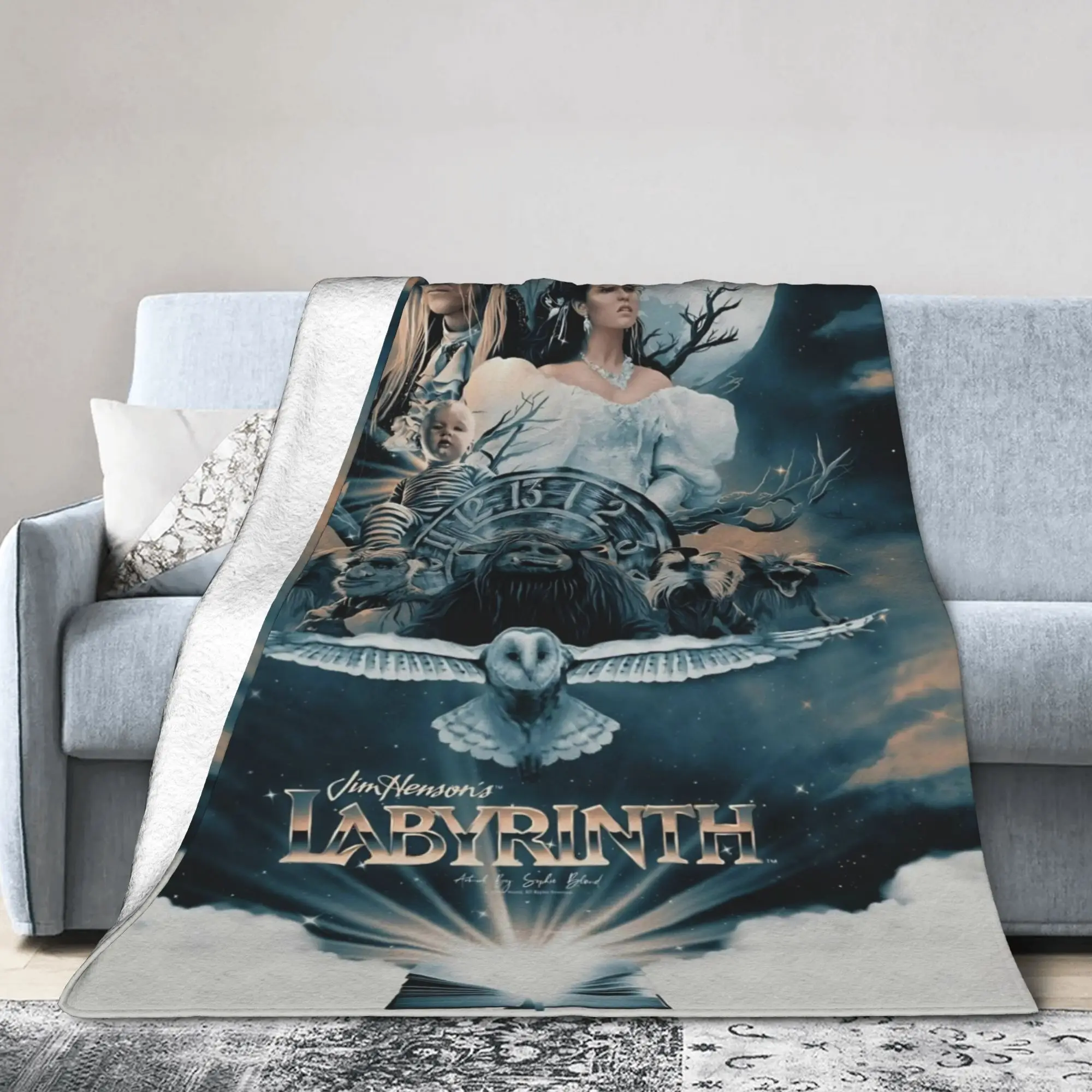 Comfort Labyrinth Movie Blanket Stuff Bedding Decorative  Throw Blankets Super Warm Fleece for Couch