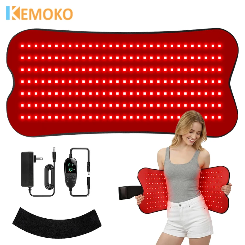 

Red Light Therapy Belt for Mat Waist Muscle Relief Relax Care 210 LEDs Wearable for Whole Body 660nm 850nm Heat Pad
