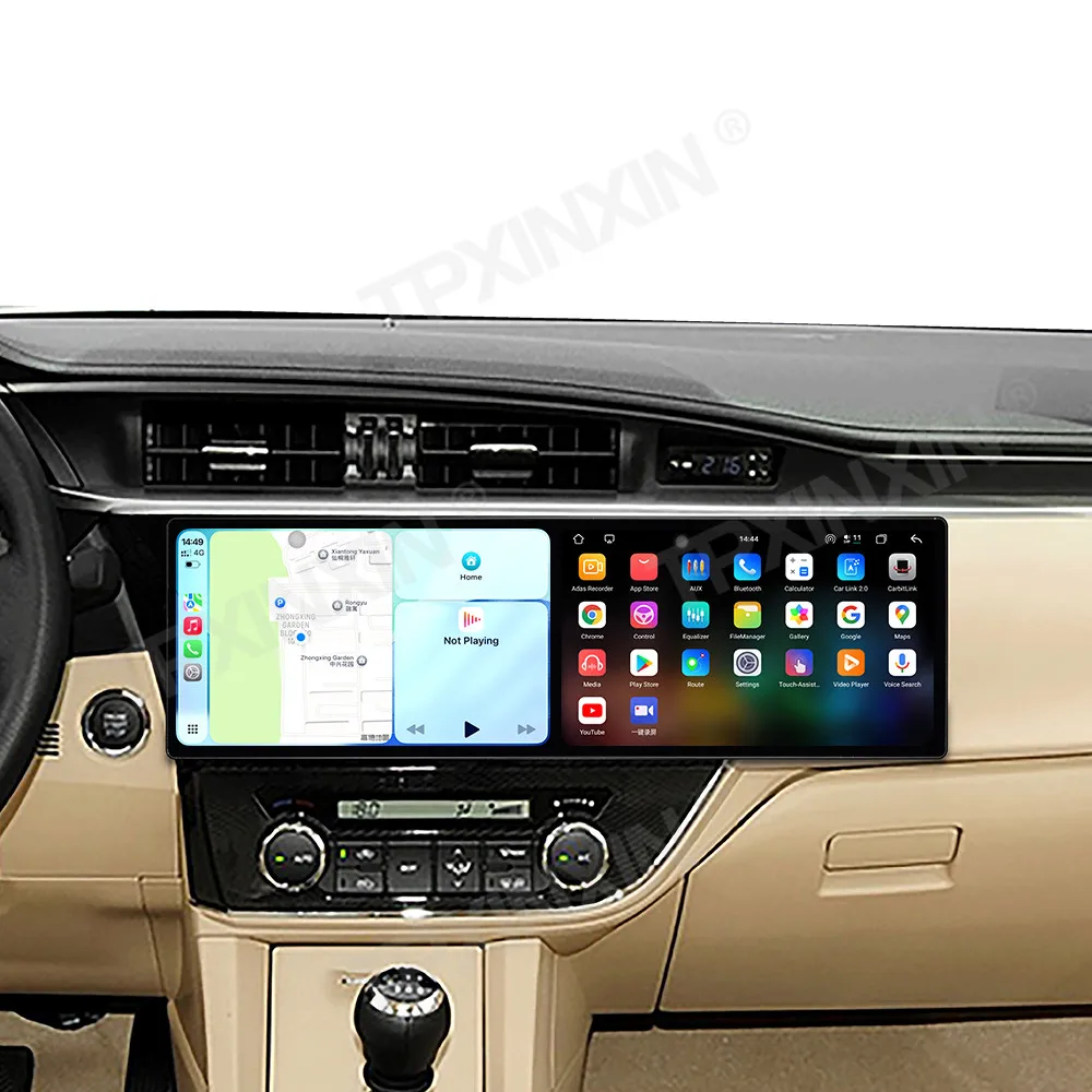 

10,1-дюймовый автомобильный радиоприемник с двойным экраном для Toyota Corolla 2014-2016, автомобильный мультимедийный видеоплеер, авто GPS-навигация, блок Carplay, автозапчасти