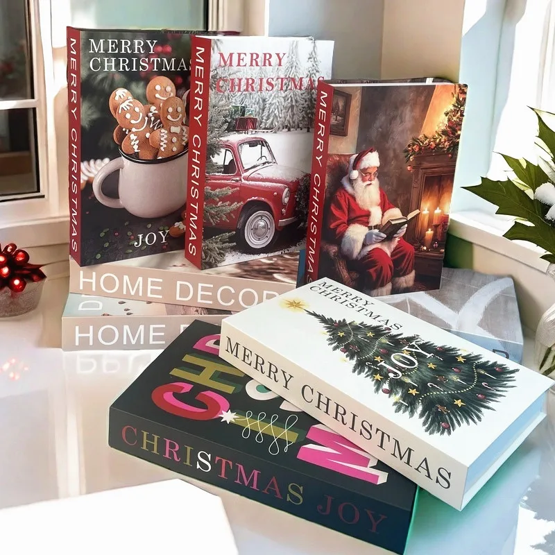 

Christmas Decor Fake Book Storage Box Luxury Decorative Books For Home Design Abstract Coffee Table Living Room Livre Decoration