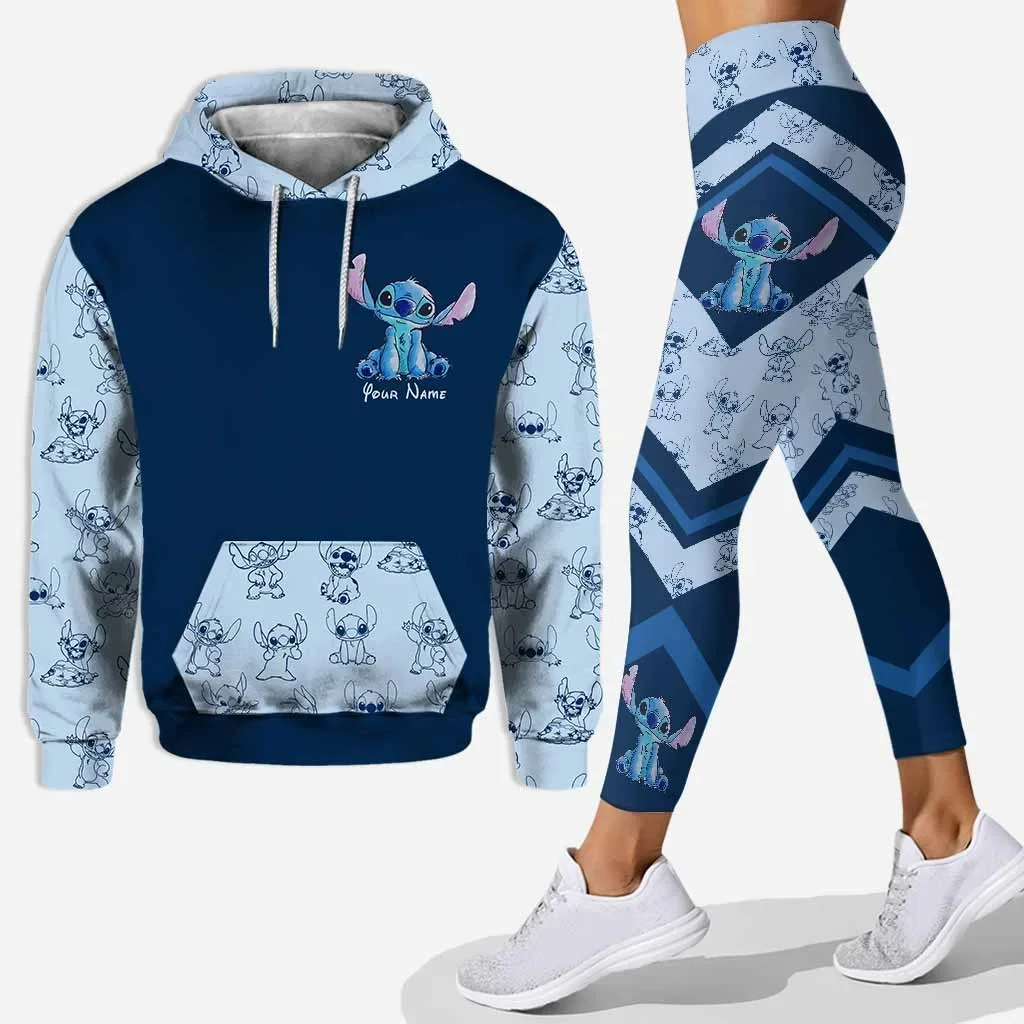 2024 3D New Women\'s Set Sports Hooded Sweater Yoga Pants Sports Disney Princess Yoga Set Essential Hooded moleton feminino