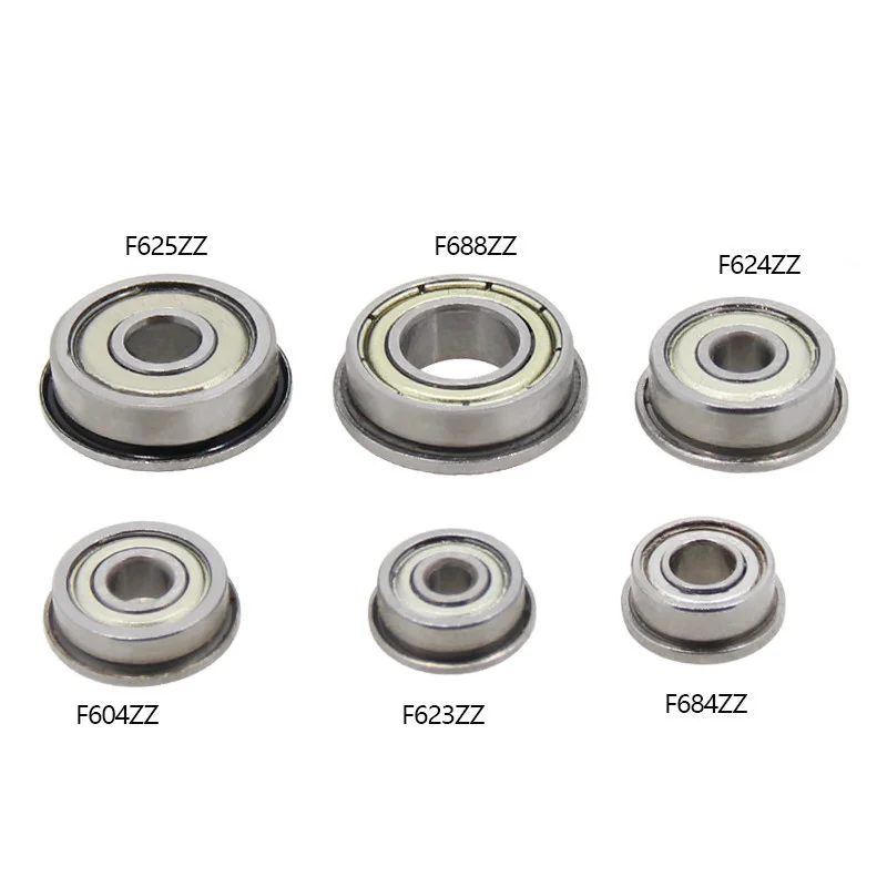 

10PCS Flange Ball Bearings F623zz F624zz F625zz F604zz F606zz F688zz for 3D Printers Parts Deep Groove Pulley Wheel