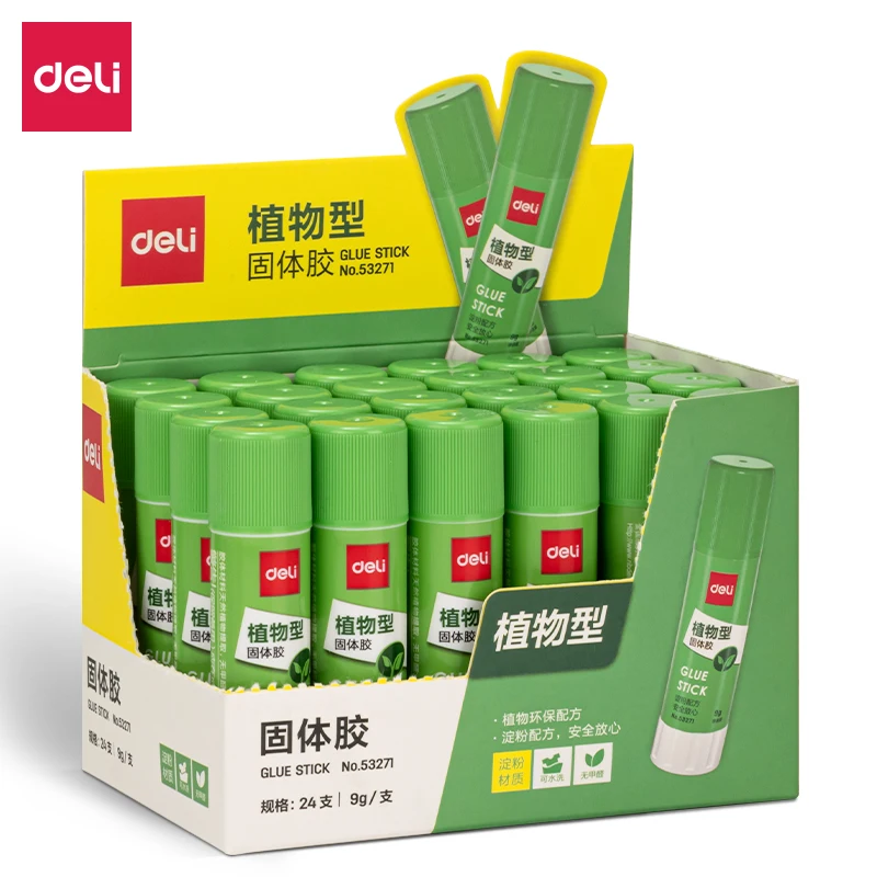 9/21g Deli Handcrafted Strong Glue Stick Non-Toxic Extra Strong Bonding Rapid Drying Perfect Students Office Use High-quality