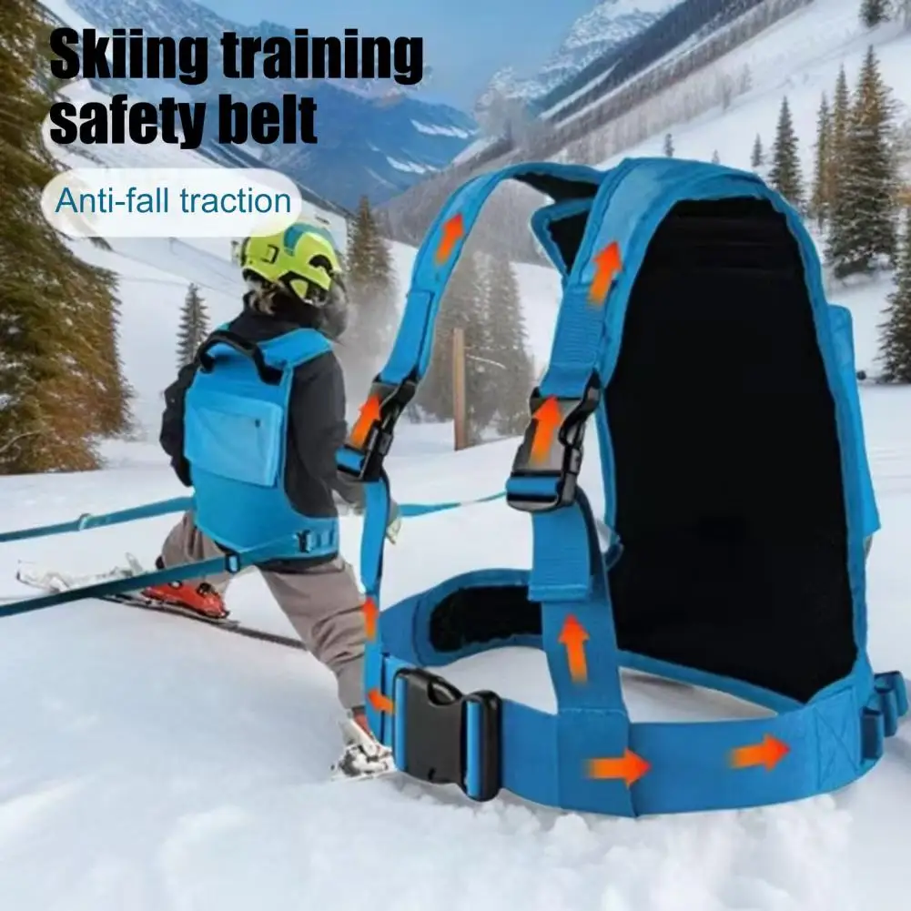 

Kids Ski Training Harness with Leash Child Beginner Snowboarding Skiing Auxiliary Trainer Traction Safety Belt with Backpack