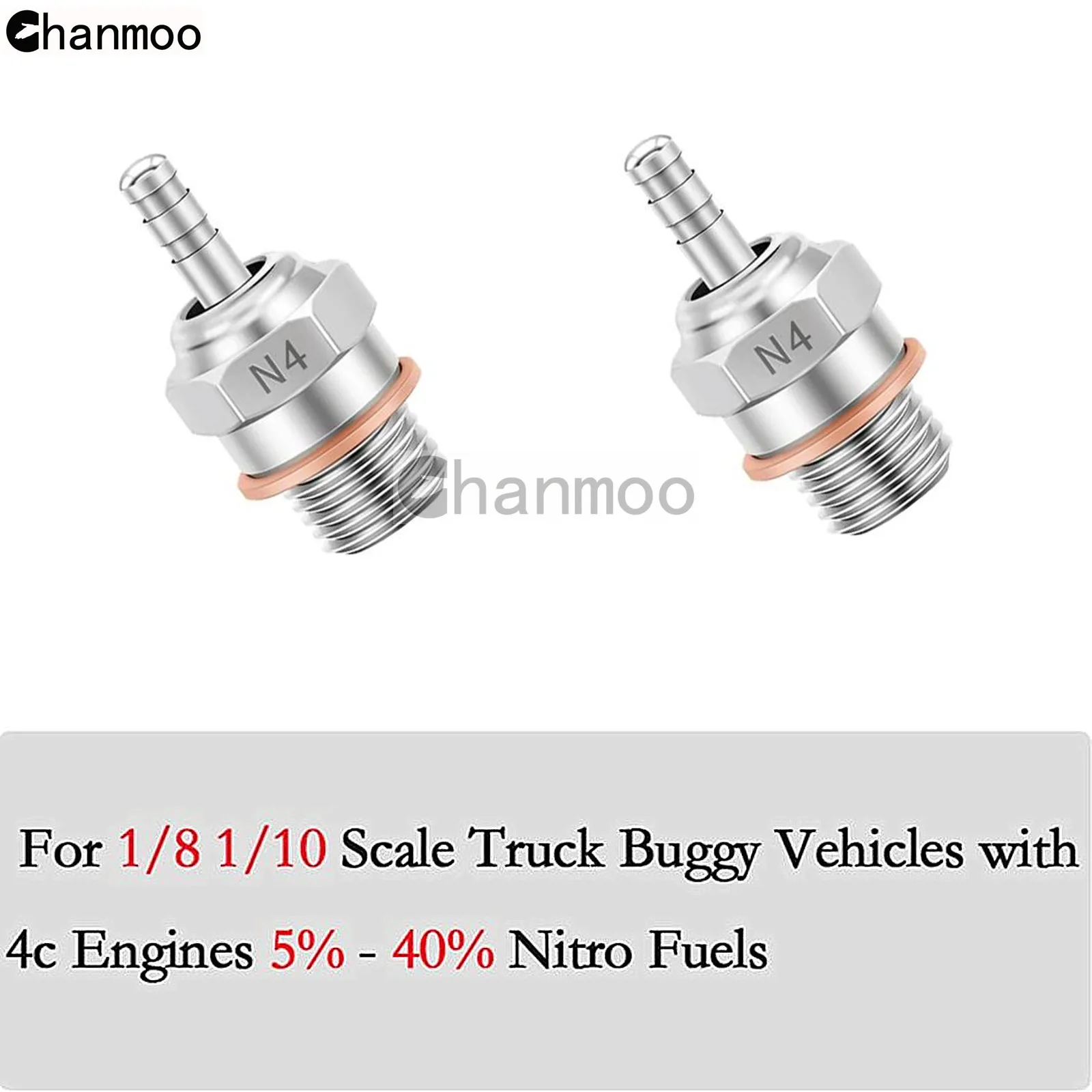 Chanmoo Universal #8 Glow Plugs N3 N4 Spark Nitro Engine Part Fit HSP for 1/8 1/10 RC Model Car Parts