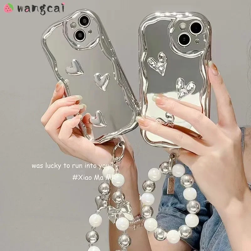 For Redmi Note 13 13R 12 Turbo 12R 12T 11T 11S 10 9 Pro Max 9S Lite 10T K70E K60E Ultra K50 Gaming Phone Case Silver Love Cover