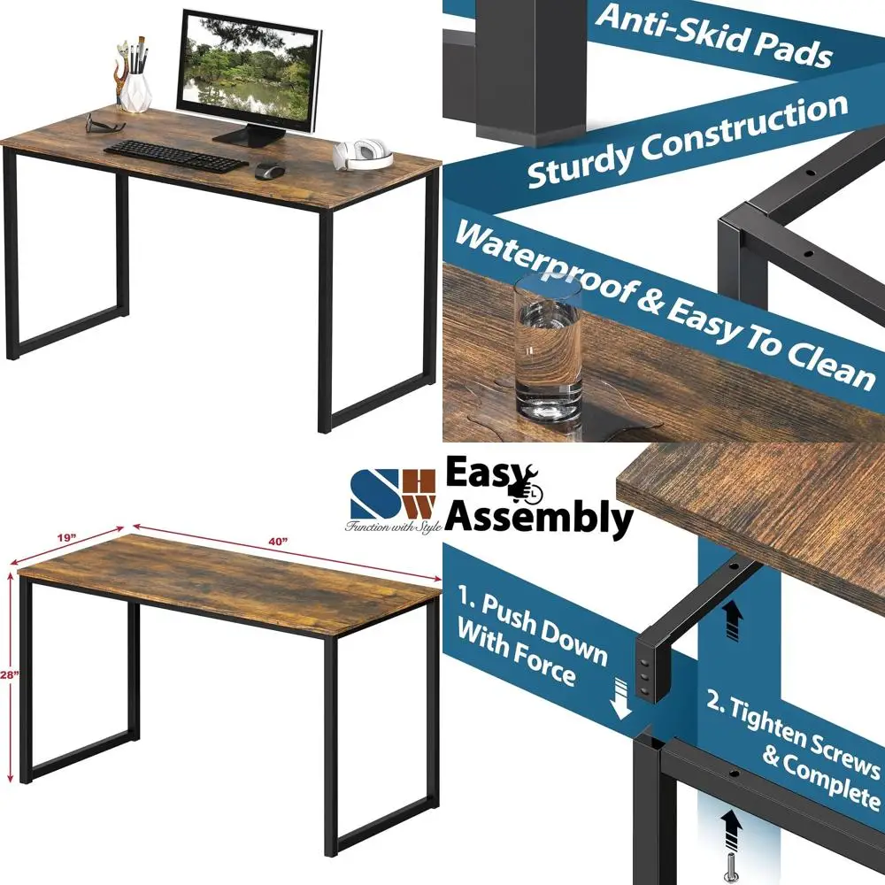 

Рустикальный коричневый офисный стол 40 (дюймов/мм) для домашнего использования
