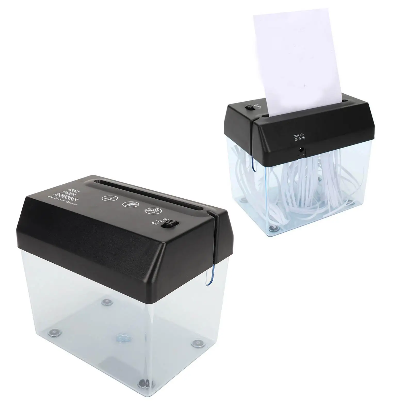 USB Mini Vertical Cutting Paper Shredder Micro-Cut for Photos Portable Electric Silent A4/A6 Office Home