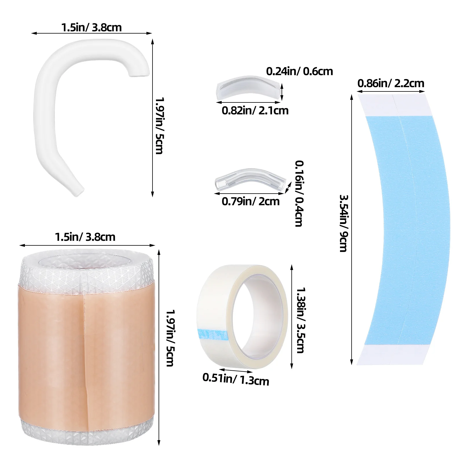1 مجموعة 1 مجموعة الطفل الأذن الجمالية مصحح سيليكون الرضع الأذن تصحيح التصحيح ل آذان جاحظ كوتابل الجلد ودية الأذن