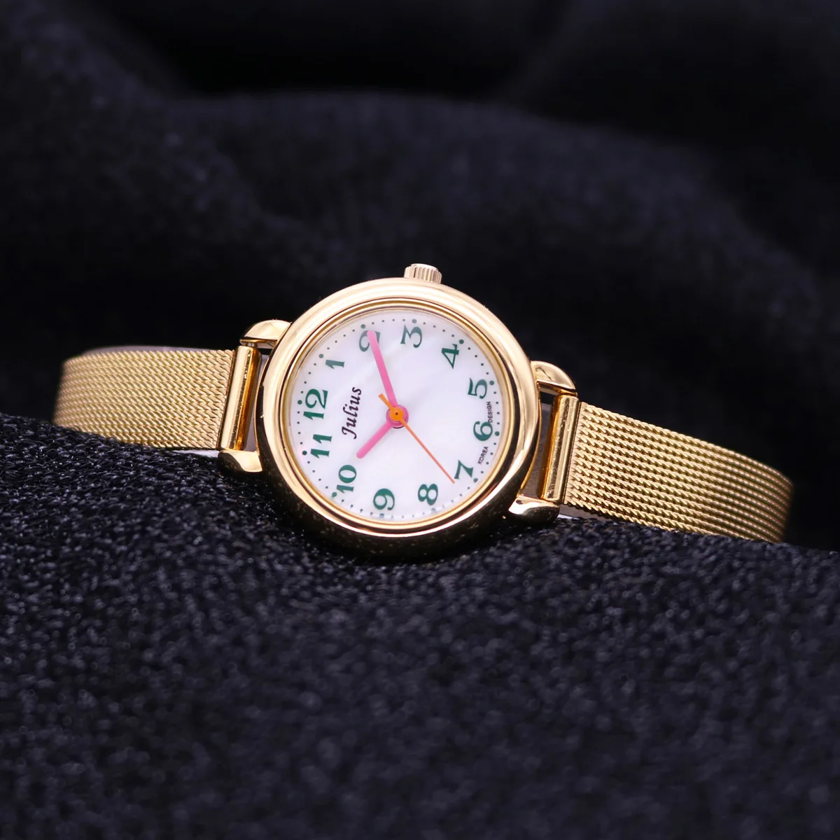 

Mother-of-pearl Julius Lady Women's Watch Japan Quartz Elegant Fashion Hours Bracelet Leather Girl's Gift No Box