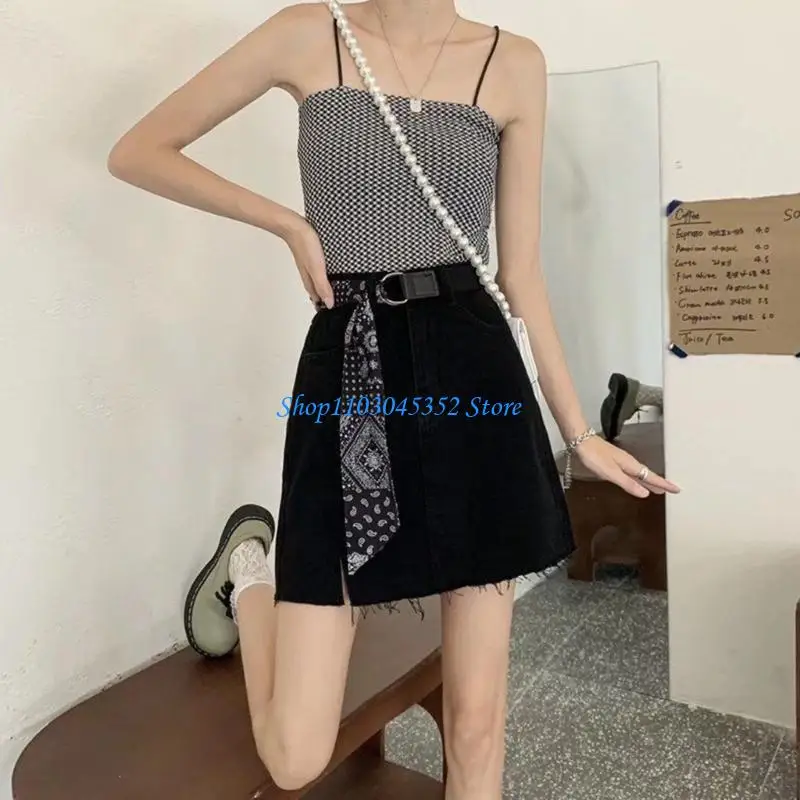 حزام الخصر وشاح الحرير المرقعة للسيدات لفستان الجينز حزام طول قابل للتعديل