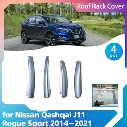 Car Roof Rack Cover for Nissan Qashqai J11 Rogue Sport 2014~2021 Luggage Lid Bar Part Rail End Shell Cap Trim Shell Accessories