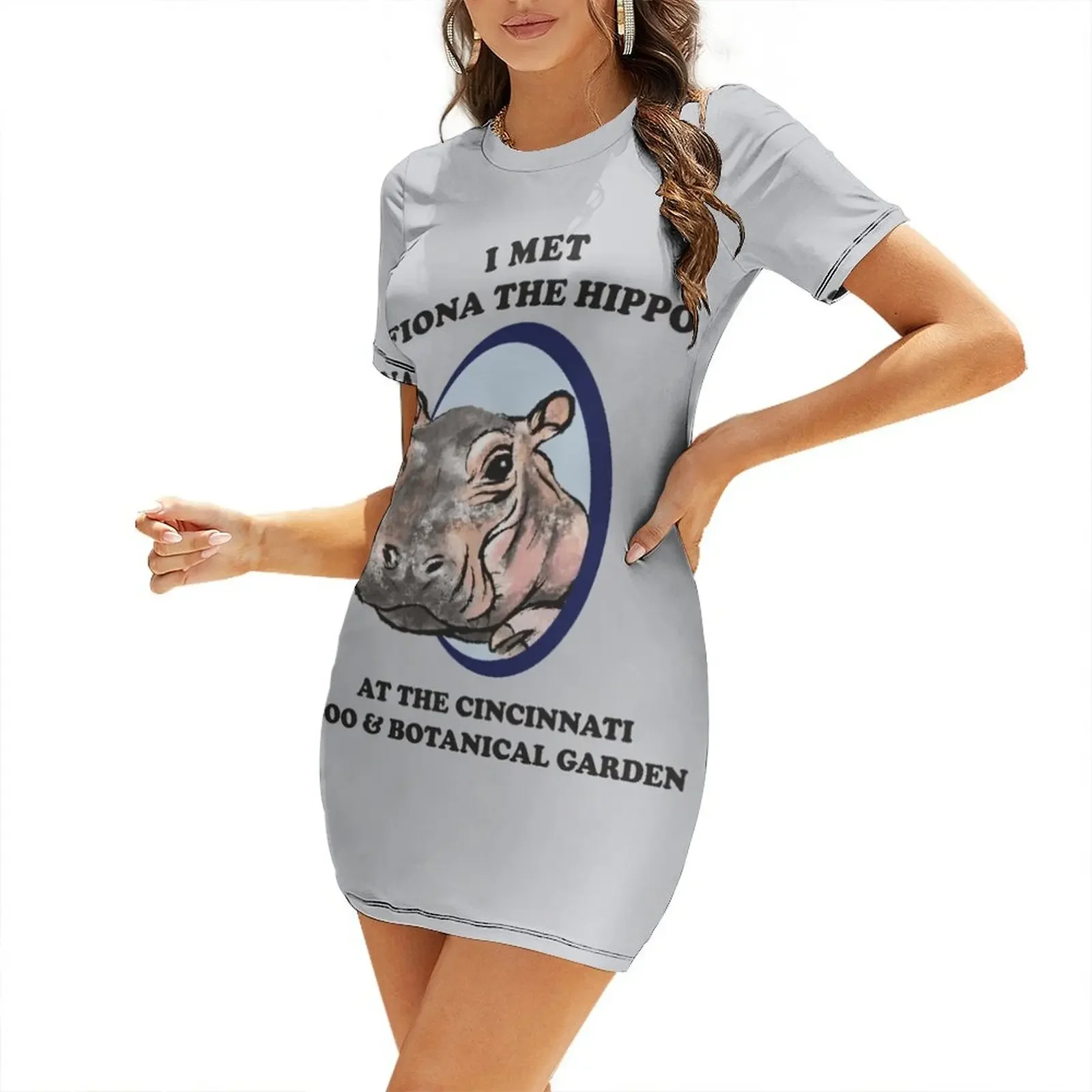 

Fiona the Hippo Short-Sleeved Dress dresses for womens women formal occasion dresses birthday dress women dresses