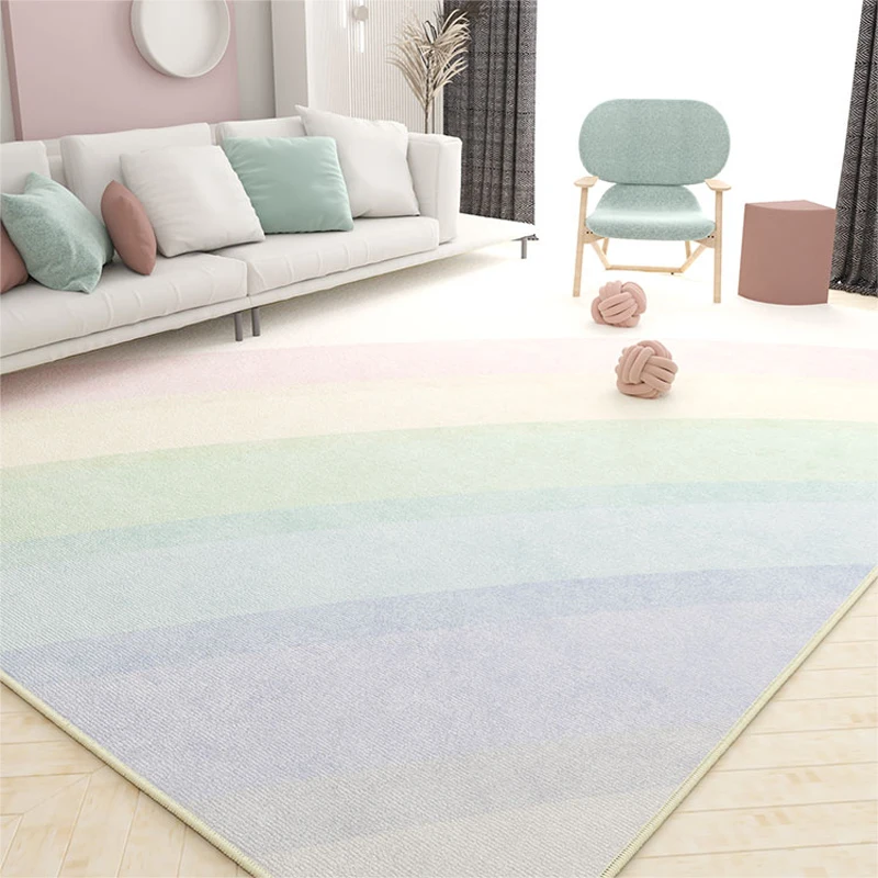 Rainbow Ins Style Carpets Minimalist Bedroom Decor Bedside Carpet Modern Living Room Decoration Rugs Home Cloakroom Lounge Rug