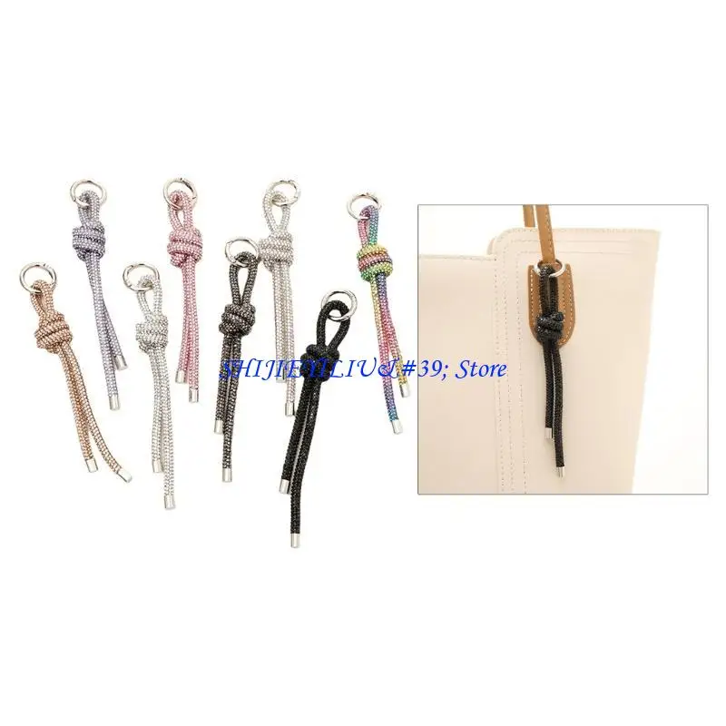E21F Sparkling Diamonds Phone Strap Stylish Rhinestones Keychain for Women Elegant Women Bag Charm Accessory for Handbag